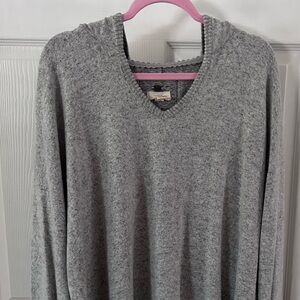 Cupio Womem Gray Lightweight Pullover with Hood Plus Size 3X NWOT